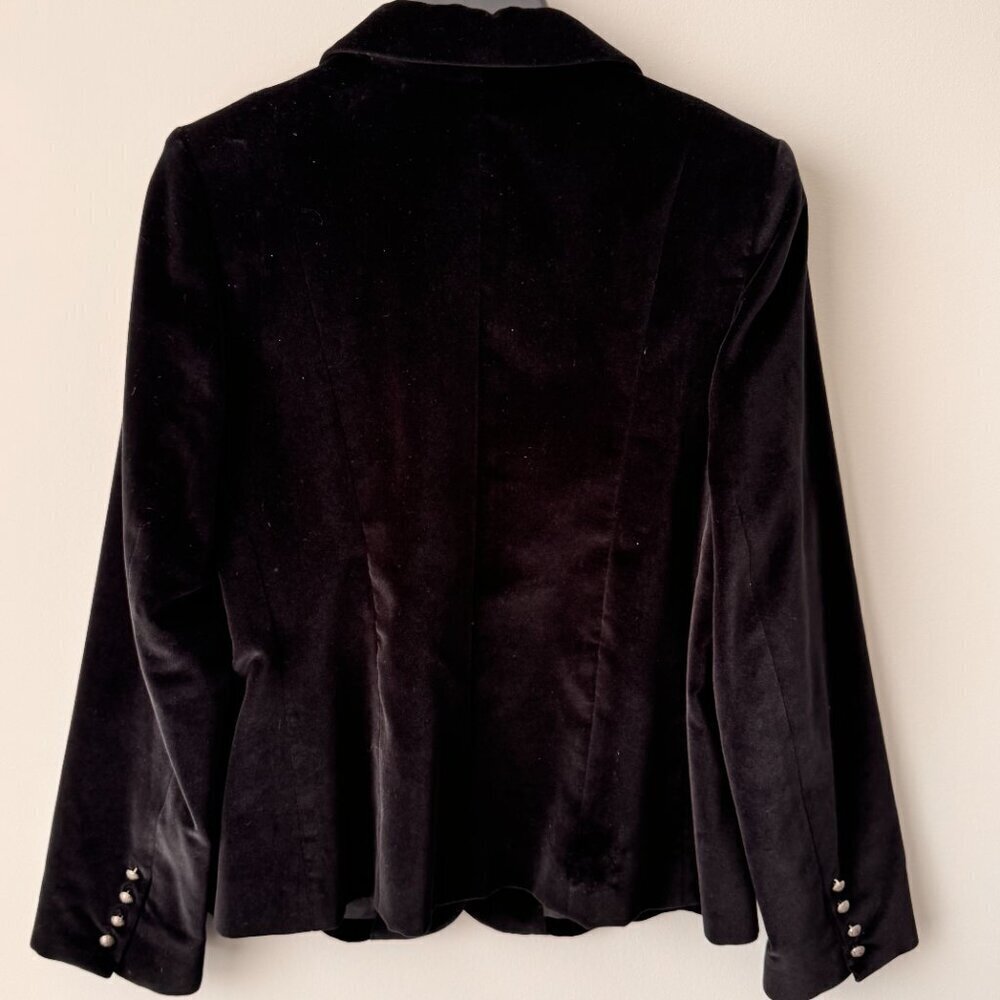 Talbots Vintage Cotton Silk Blazer Black - Picture 3 of 10